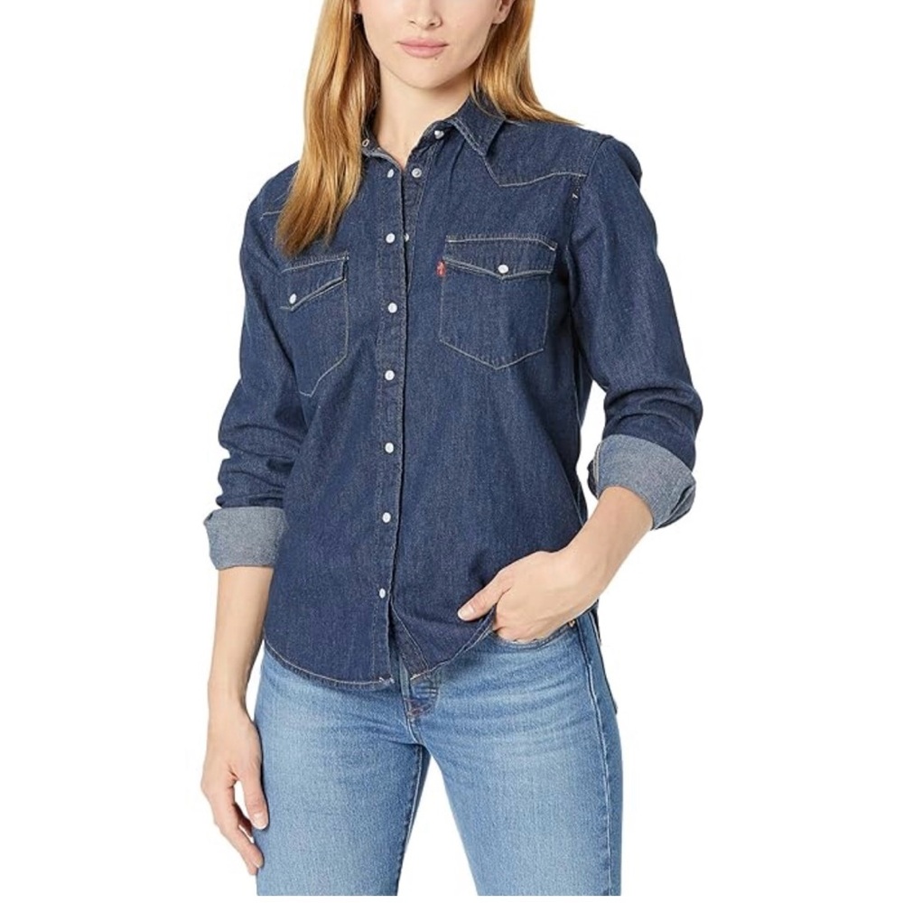 Levi’s Ultimate Western Button Up Denim Shirt size L